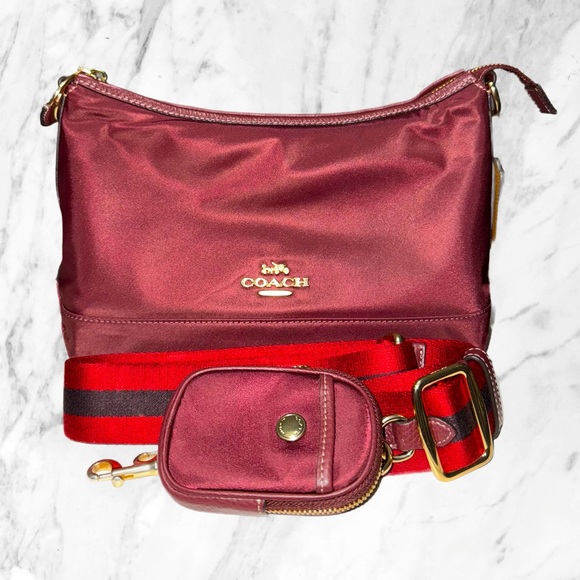 🍷 Coach Hayden Nylon Crossbody w/ Coin Pouch  (2022) 🍷 - Picture 1 of 5